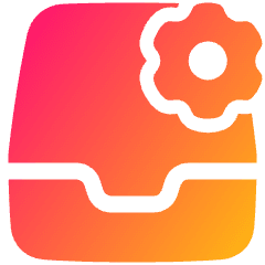 Inbox Setting Gear Icon from Plump Gradient Set