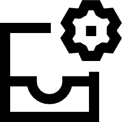 Inbox Setting Gear Icon from Sharp Line Set