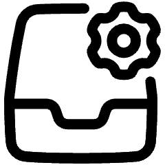 Inbox Setting Gear Icon from Plump Line Set