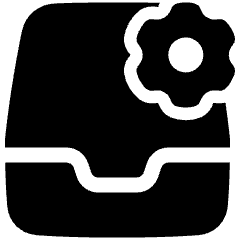 Inbox Setting Gear Icon from Plump Solid Set