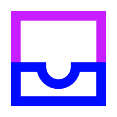 Inbox Solo Icon from Sharp Neon Set