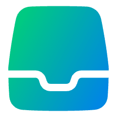Inbox Solo Icon from Plump Gradient Set
