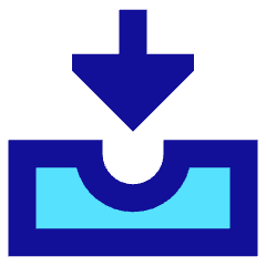 Inbox Tray 1 Icon from Sharp Pop Set