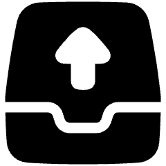 Inbox Tray 2 Icon from Plump Solid Set