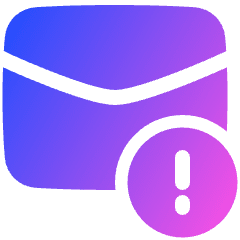 Inbox Warning Icon from Plump Gradient Set