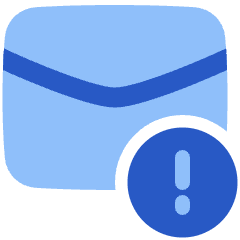 Inbox Warning Icon from Plump Flat Set