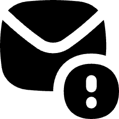 Inbox Warning Icon from Flex Solid Set
