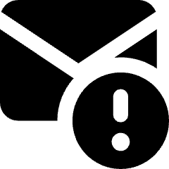 Inbox Warning Icon from Core Solid Set
