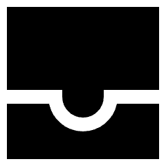 Inbox Icon from Sharp Solid Set