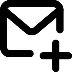 Mail Add Icon from Micro Line Set