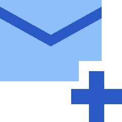 Mail Add Icon from Sharp Flat Set