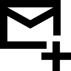 Mail Add Icon from Sharp Remix Set