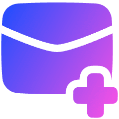 Mail Add Icon from Plump Gradient Set
