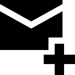 Mail Add Icon from Sharp Solid Set
