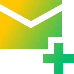 Mail Add Icon from Sharp Gradient Set