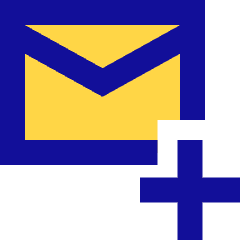 Mail Add Icon from Sharp Pop Set