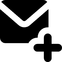 Mail Add Icon from Micro Solid Set