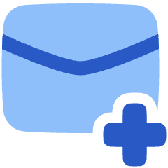 Mail Add Icon from Plump Flat Set