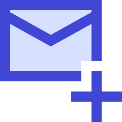 Mail Add Icon from Sharp Duo Set