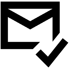 Mail Check Icon from Sharp Remix Set