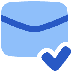 Mail Check Icon from Plump Flat Set