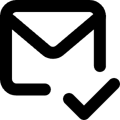 Mail Check Icon from Micro Line Set