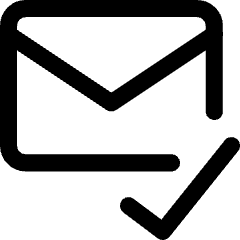 Mail Check Icon from Core Line Set