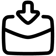 Mail Incoming Icon from Plump Line Set