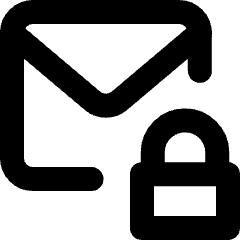 Mail Lock Icon from Micro Line Set
