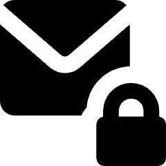 Mail Lock Icon from Micro Solid Set