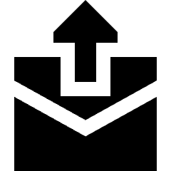 Mail Outgoing Icon from Sharp Solid Set