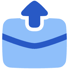 Mail Outgoing Icon from Plump Flat Set