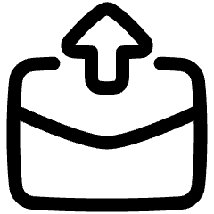 Mail Outgoing Icon from Plump Line Set