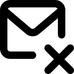 Mail Remove Icon from Micro Line Set