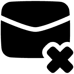 Mail Remove Icon from Plump Solid Set