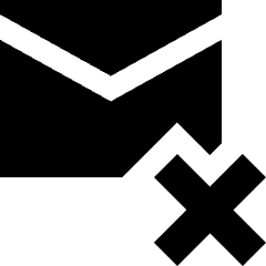 Mail Remove Icon from Sharp Solid Set