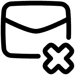 Mail Remove Icon from Plump Line Set