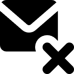 Mail Remove Icon from Micro Solid Set