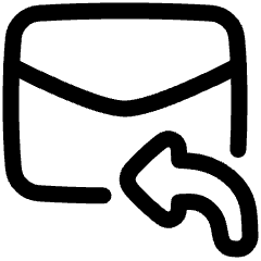 Mail Reply Icon from Plump Line Set