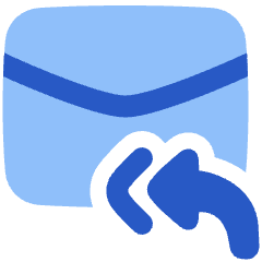 Mail Reply All Icon from Plump Flat Set