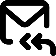 Mail Reply All Icon from Micro Line Set