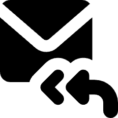 Mail Reply All Icon from Micro Solid Set
