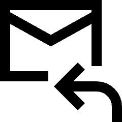 Mail Reply Icon from Sharp Line Set