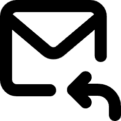 Mail Reply Icon from Micro Line Set