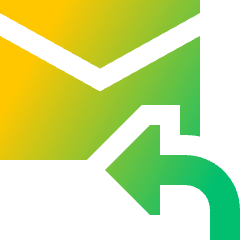 Mail Reply Icon from Sharp Gradient Set