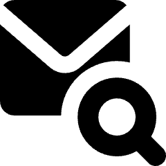 Mail Search Icon from Micro Solid Set