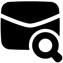 Mail Search Icon from Plump Solid Set