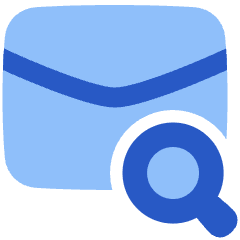 Mail Search Icon from Plump Flat Set