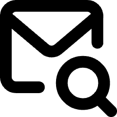 Mail Search Icon from Micro Line Set