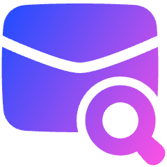 Mail Search Icon from Plump Gradient Set